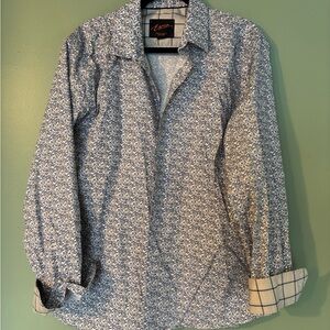 Blue Floral Men's Shirt